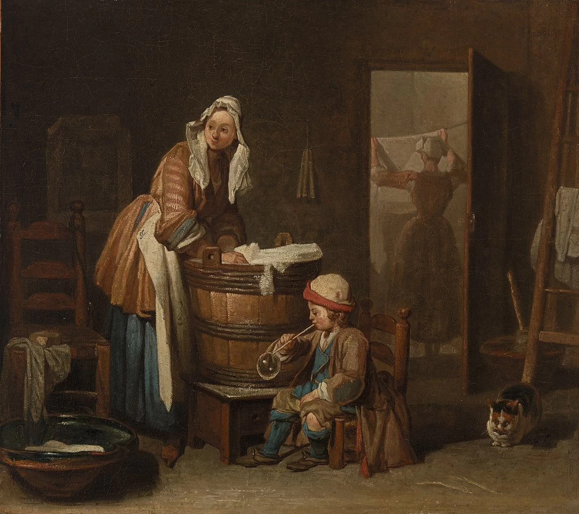 Jean Siméon Chardin - Donna che fa il bucato